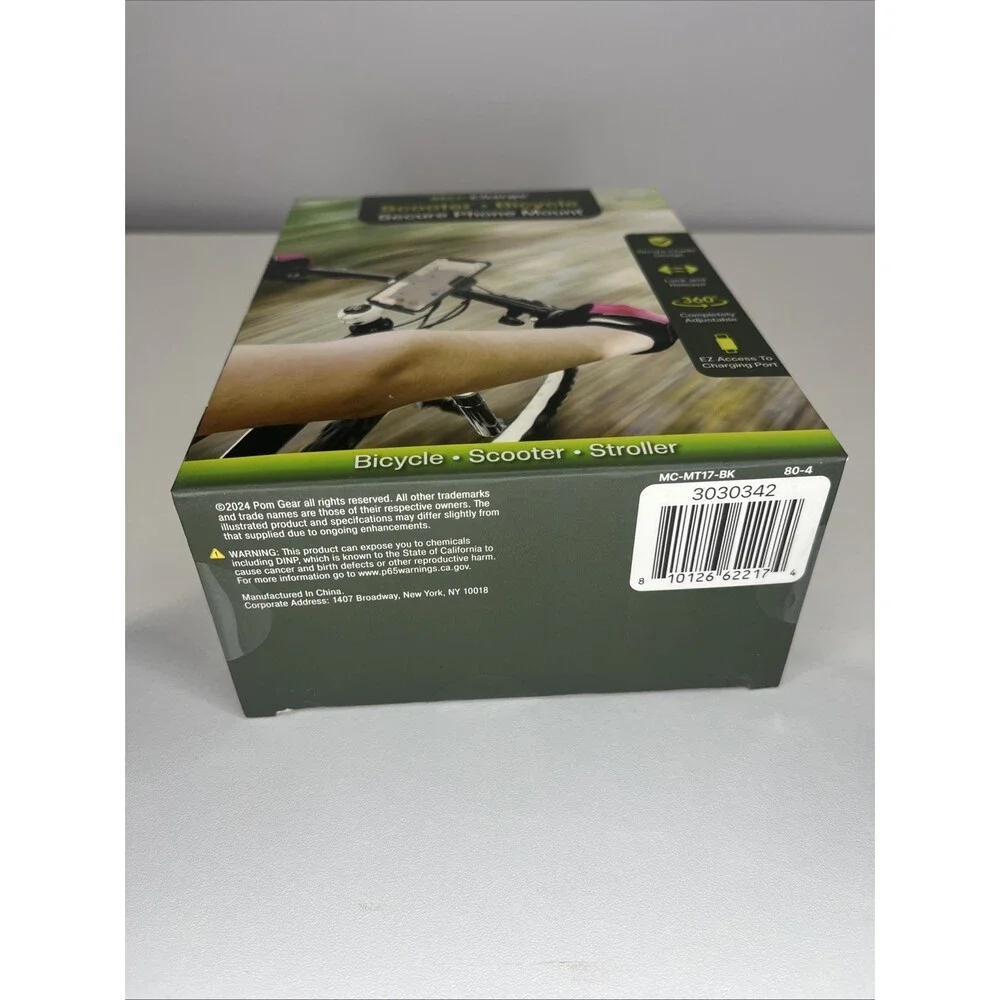 Phone Holder Cradle for Scooter Bike Stroller 360° Rotation Black NiB Sealed